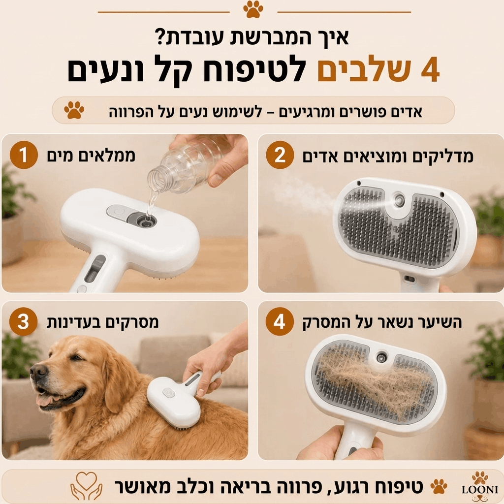 אוספים את השיער המת בבית לפני שהוא מתפזר בבית - Looni™