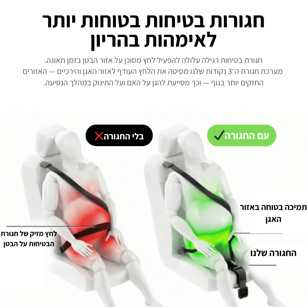 היתרונות חגורת בטיחות לנשים בהריון