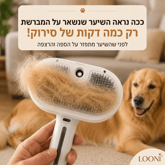 אוספים את השיער המת בבית לפני שהוא מתפזר בבית - Looni™