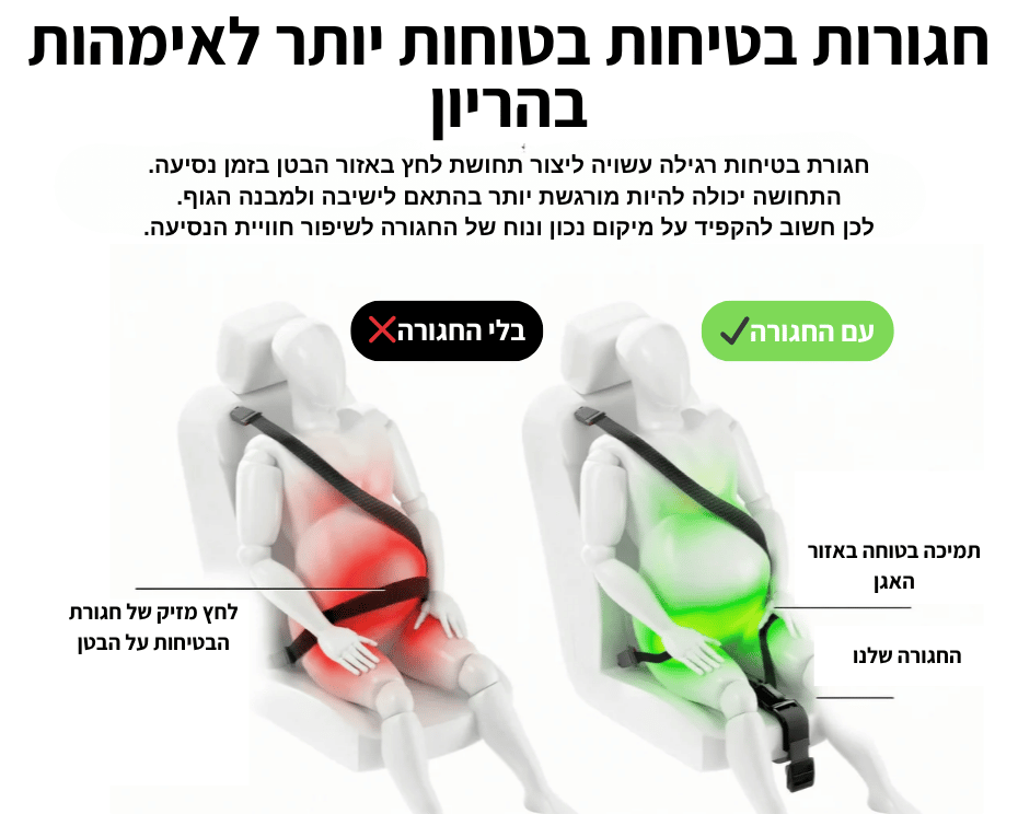 חגורות בטיחות לאימהות בהריון